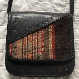 Vintage Leather Boho Cross-Body Purse